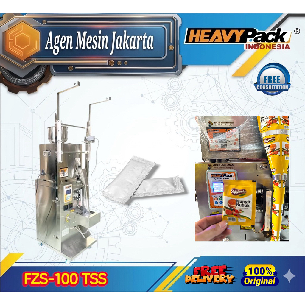 Mesin Packing Sachet Otomatis Kemasan kecil Granul butiran FZS-100 TSS Heavypack