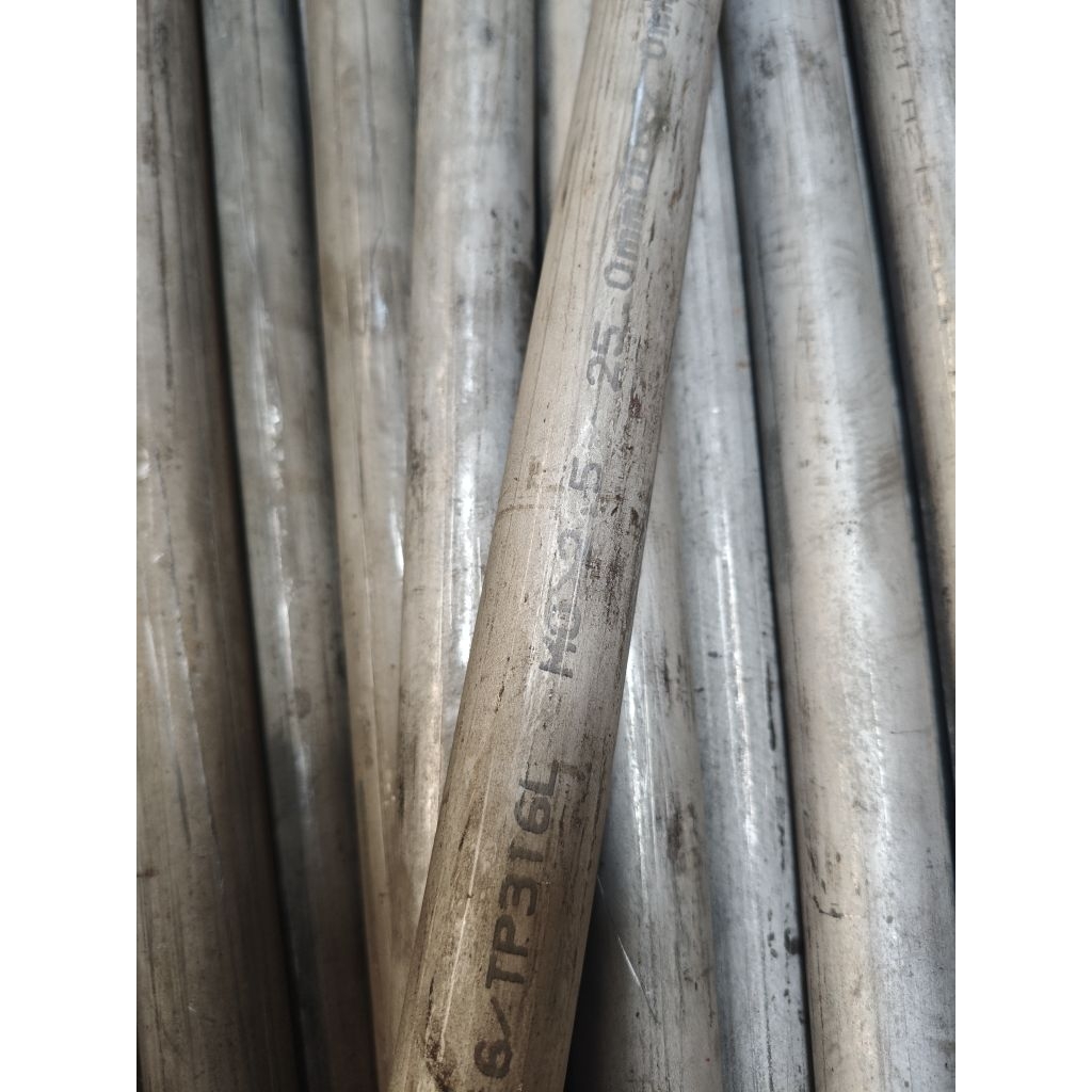 pipa stainless seamless 316L OD 25mm 2mmx80cm