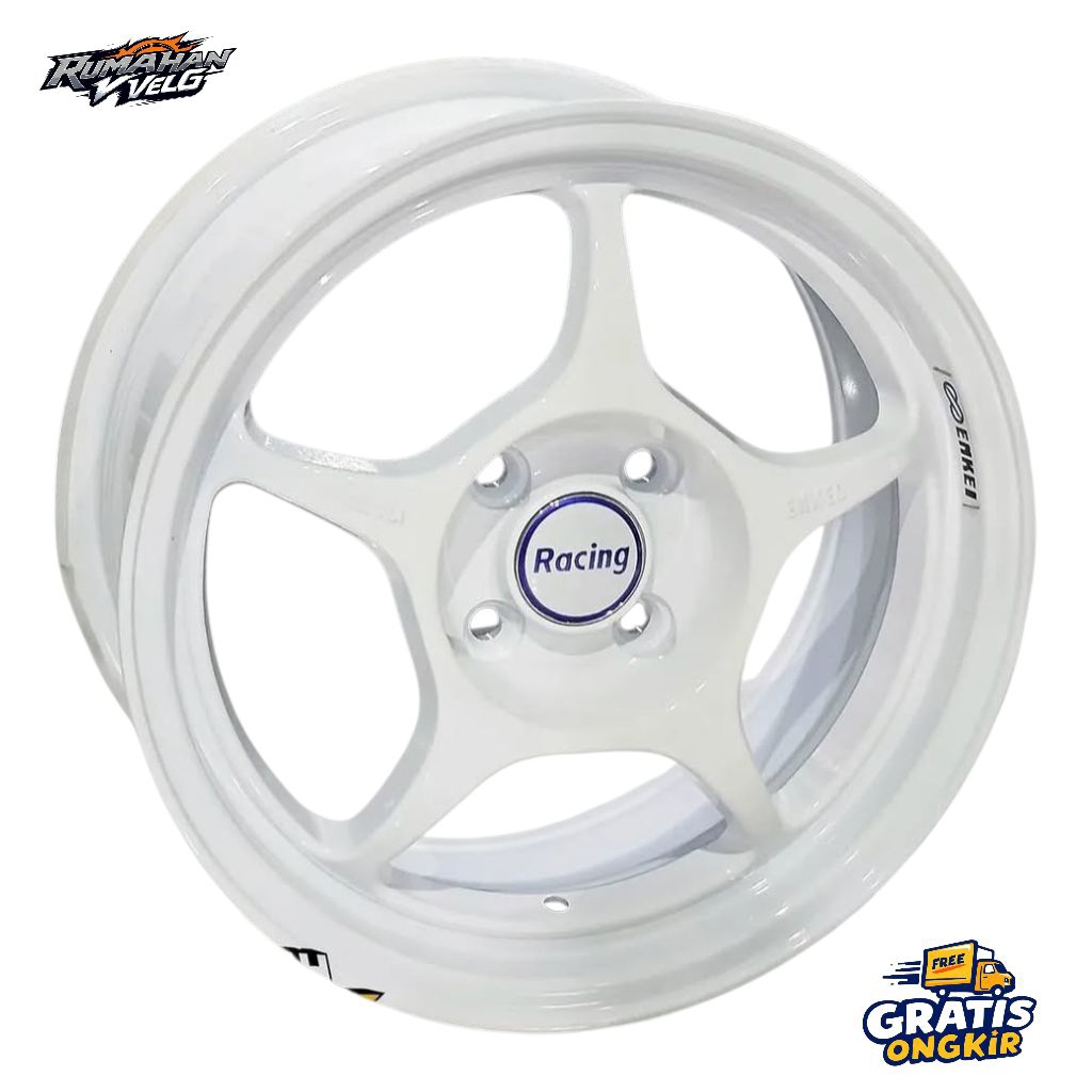 Velg Enkei Tulang Ring 15 Pcd 4X100 Lebar 7 Rata Offset 40 Warna Putih
