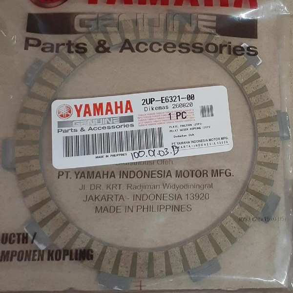 Kampas Kopling Byson FI/ Plate Friction ( 2TP1 ) 2UP-E6321-00