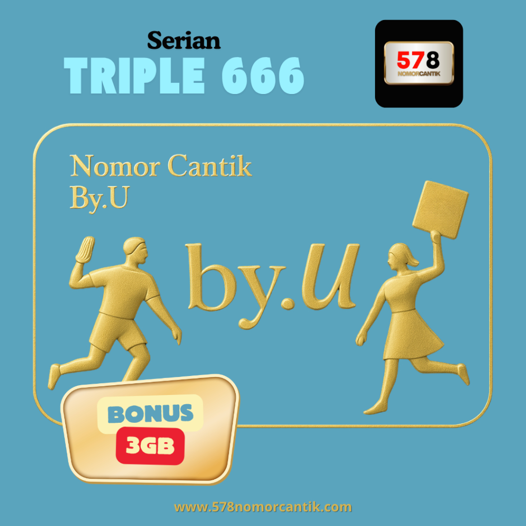 Nomor Cantik Telkomsel Spesial ByU Triple 666