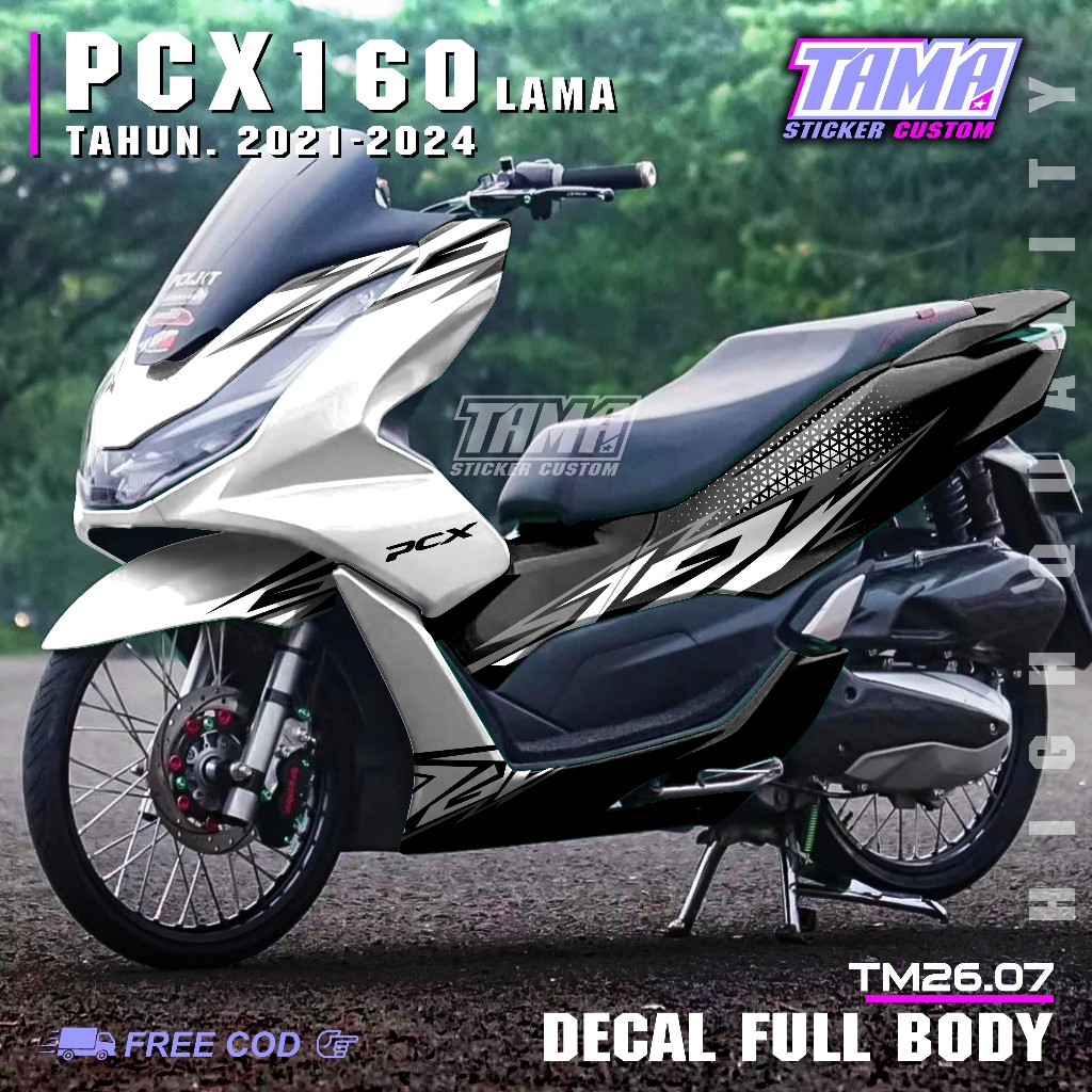 Terbaru COD Sticker Decal Full Body Motor Honda Pcx 160 Lama Abs Cbs Tahun 2021 2022 2023 2024 Stick