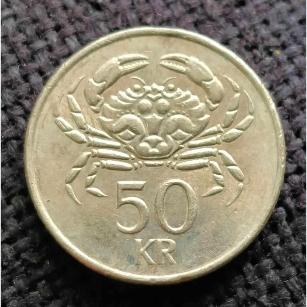 Koin Kuno Islandia 50 Kronur Kepiting 2005