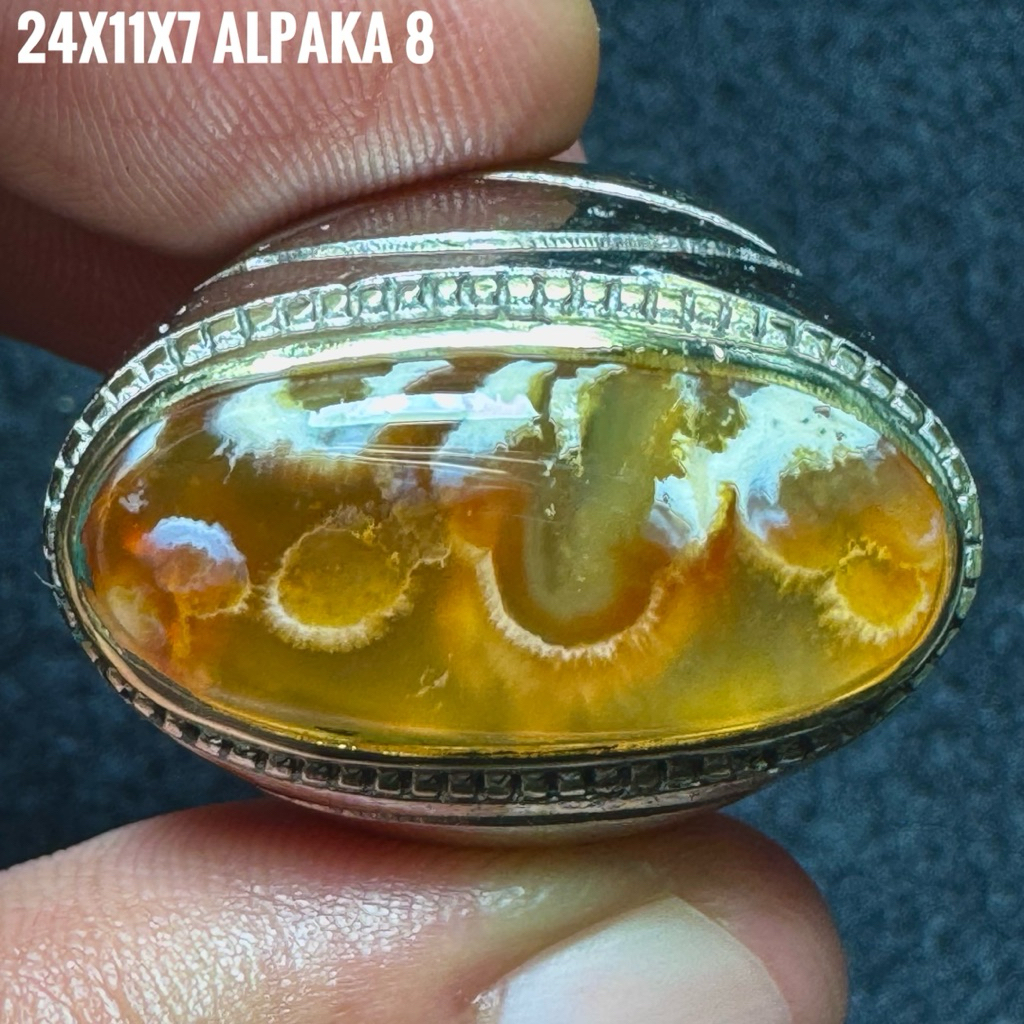 Cincin Batu Akik Natural Lafadz Allah
