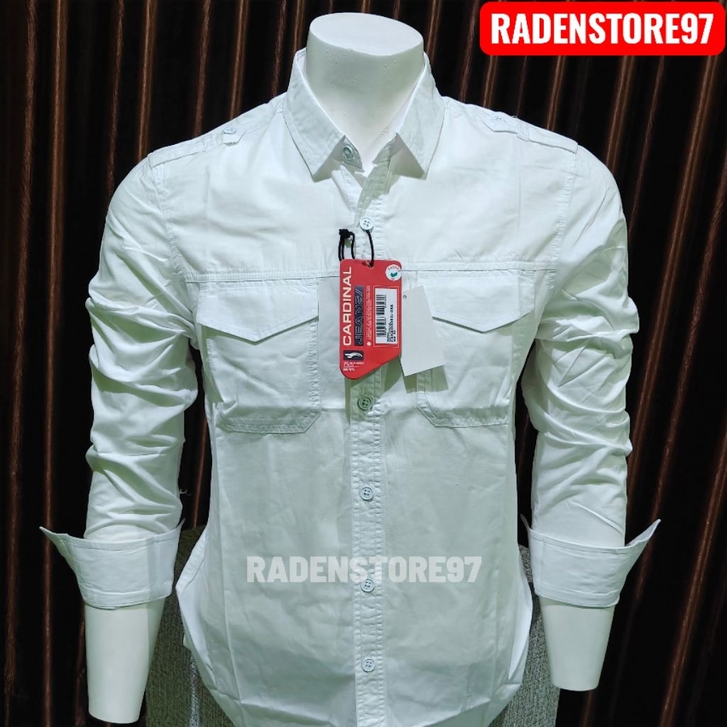 KEMEJA CARDINAL JEANS PUTIH ORIGINAL