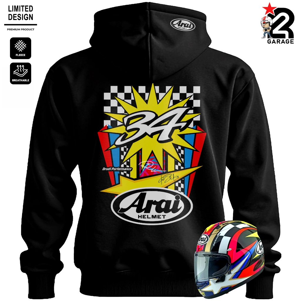 RACELINE | Hoodie Premium Pria Wanita Bahan CVC Fleece Jaket Tebal Sweater Motor Pakaian Unisex Stre