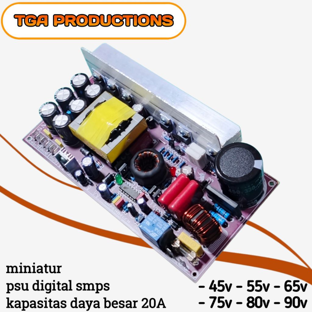 Power Supply Psu Smps HB IC SG ocp 20a Daya 2500watt ct 45-150volt halfbridge trafo suplay audio sou