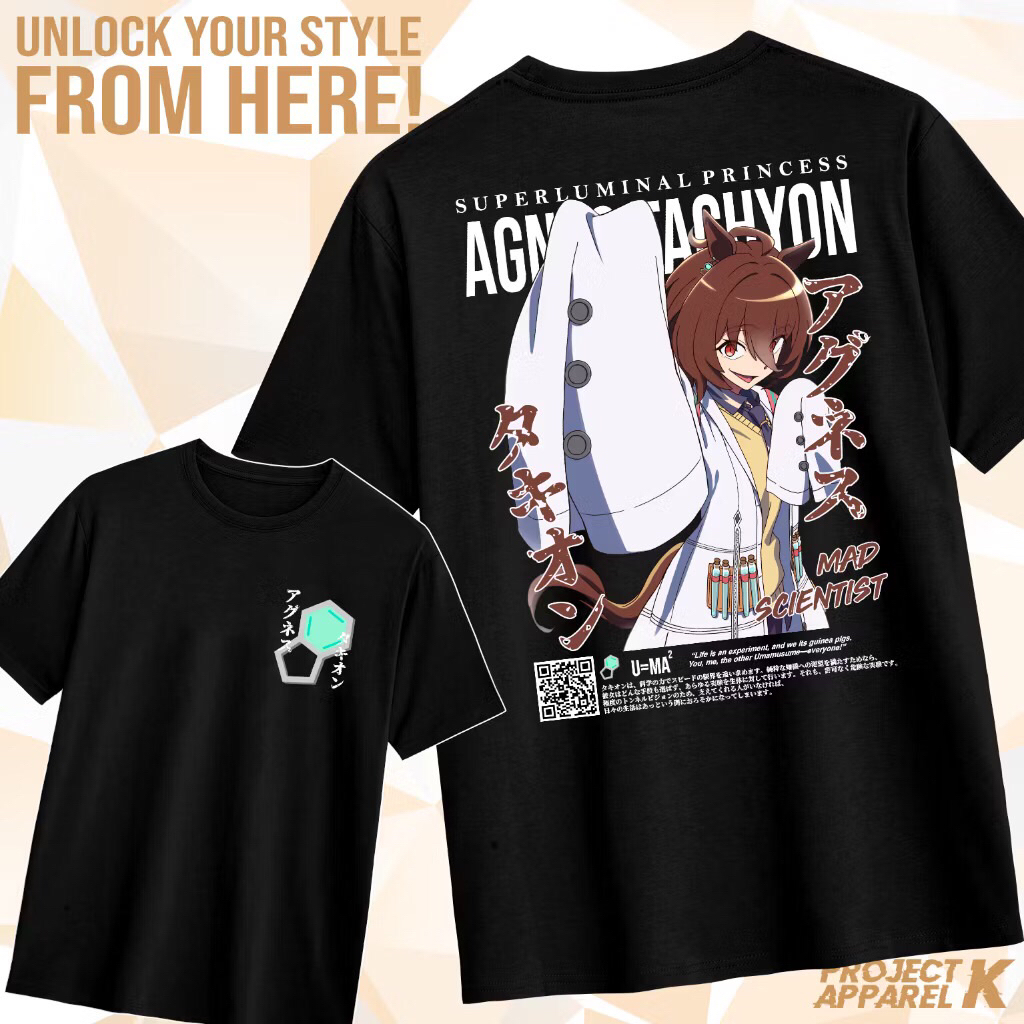 T-SHIRT KAOS DISTRO AGNES TACHYON UMA MUSUME KAOS ANIME GAME WIBU - sABLON DTF