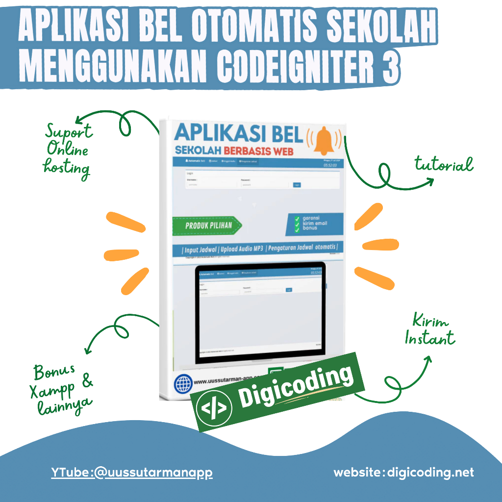 aplikasi Bel otomatis sekolah pergantian jadwal mengajar Berbasis Web