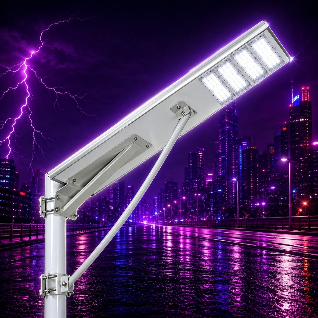 LIGHTRONIC Lampu Jalan Tenaga Surya Lampu PJU Solar Cell Lampu LED Outdoor 80W 100W Lampu Jalan Sola