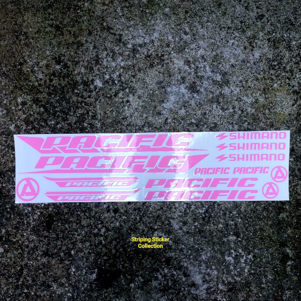 Sticker Stiker Sepeda PACIFIC Cutting