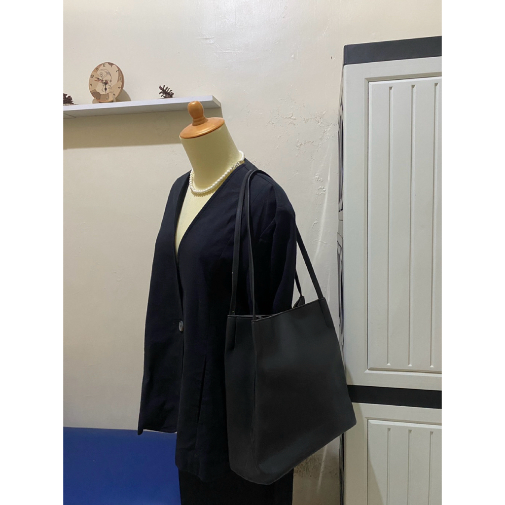Preloved Shoulder Bag Tas Kulit Hobo hitam