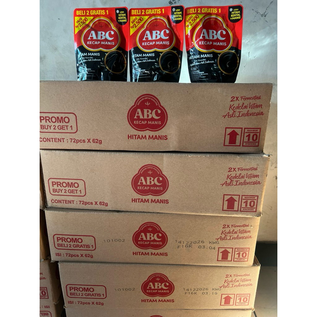 ABC kecap hitam manis 1 karton isi 72pc