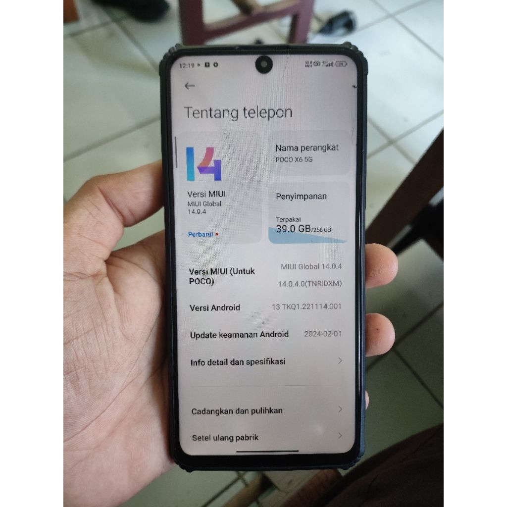 LCD KW dan Frame Original Bengkok POCO X6 5G/Redmi Note 13 Pro 5G Copotan Original Normal