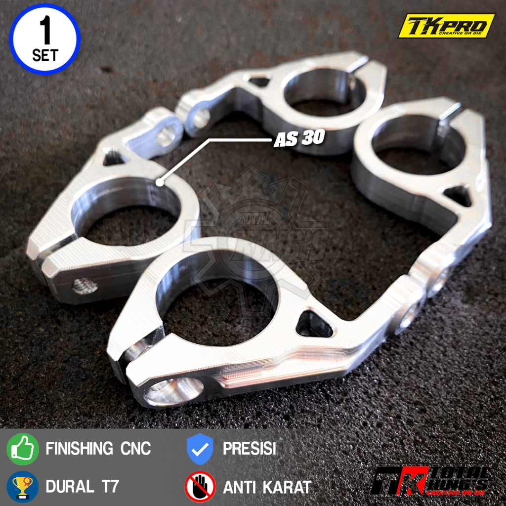 Cincin Kupingan Lampu Cnc Tkpro Original Anodize Silver