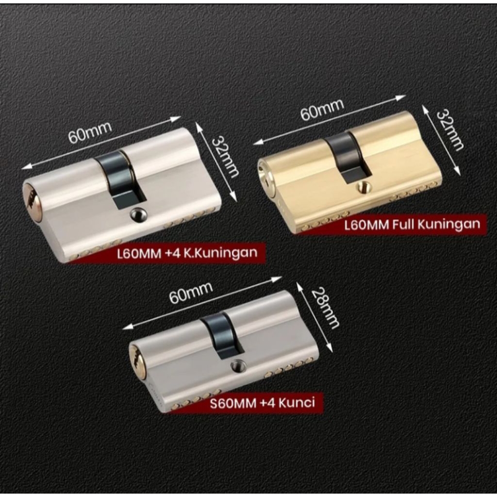 SILINDER KUNCI CYLINDER  KUNCI MEREK GOMEO UKURAN BESAR