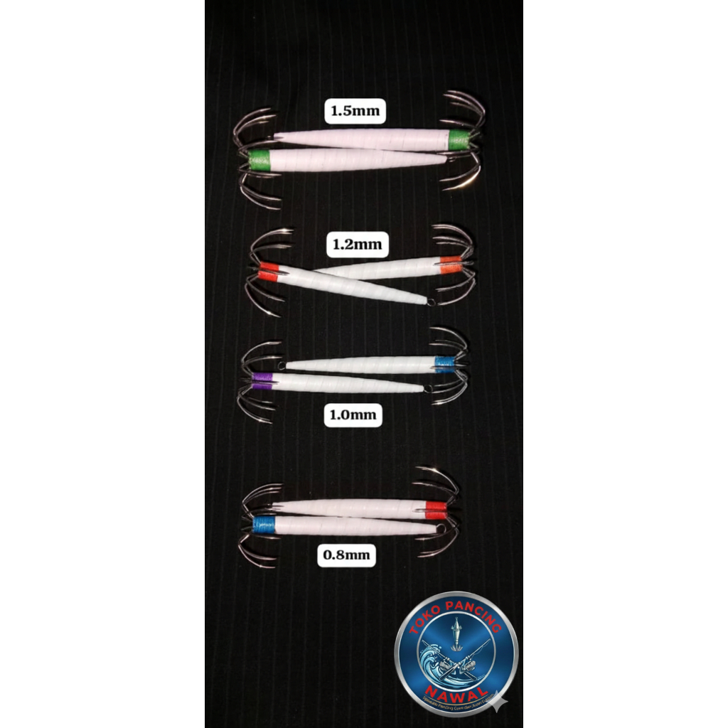 Pancing Cumi Scuid Hook (Kawat SS304 ukuran 0,8mm, 1,0mm, 1,2mm)