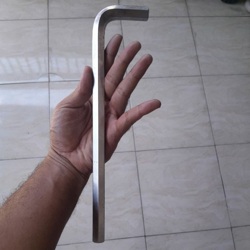 Kunci L 14mm chrome kuat alat buka stel headset sepeda lipat pacific dll