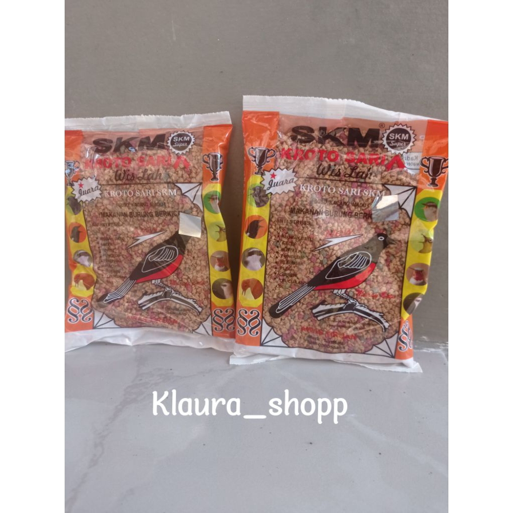 SKM Kroto Sari kasar 1kg/8 pcs Pakan Burung Berkicau