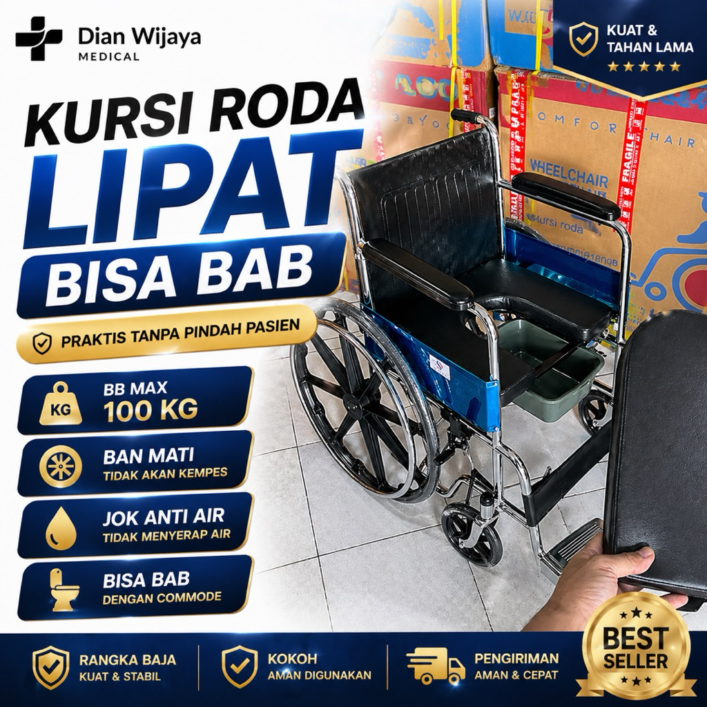 kursi roda bab kursi roda 2 in 1 kursi roda kursi roda lipat kursi roda ban bb max 100 kg kursi roda