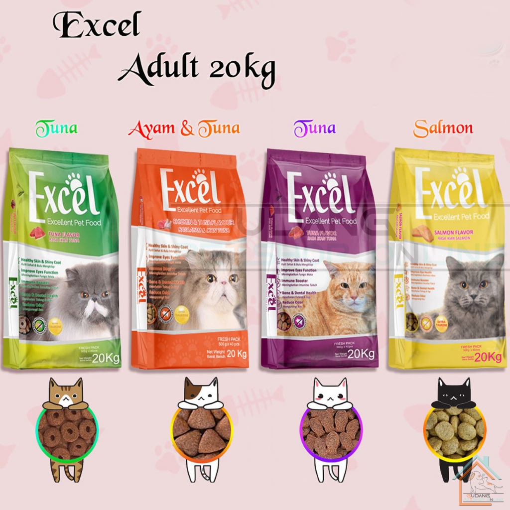 EXCEL KARUNGAN 20KG CURAH Makanan Kucing / Makanan Kucing Excel 20 kg / Dry Cat Food