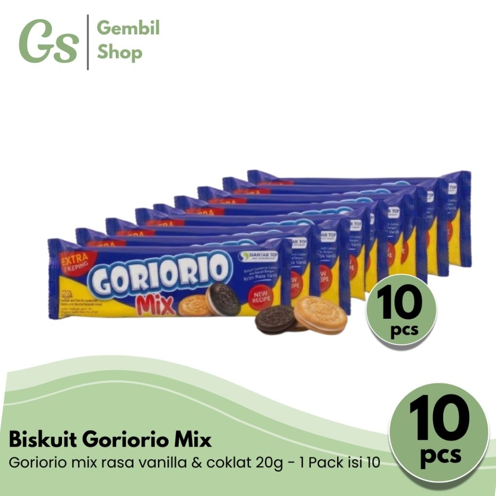 Goriorio Mix Rasa Vanilla & Coklat 10pcs @20gr