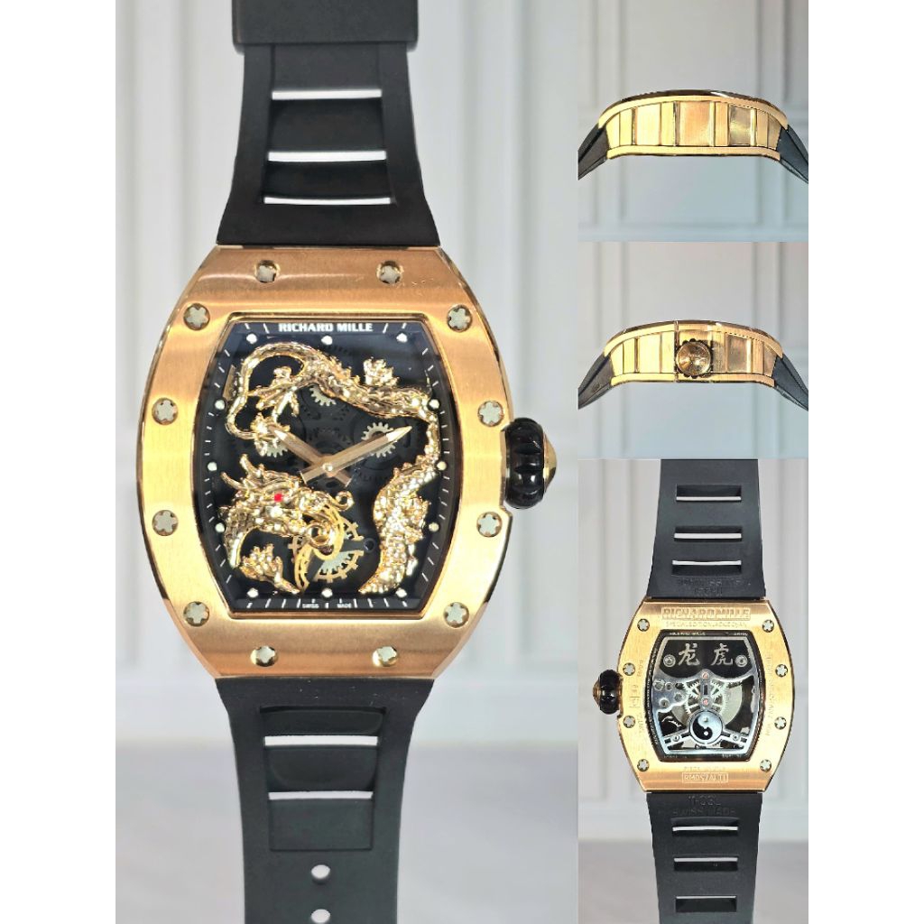 Jam Tangan Automatic RM057 Jackie Chan Chromed Jam RM Otomatis Jam Tangan Sultan Mewah Di Desain Den