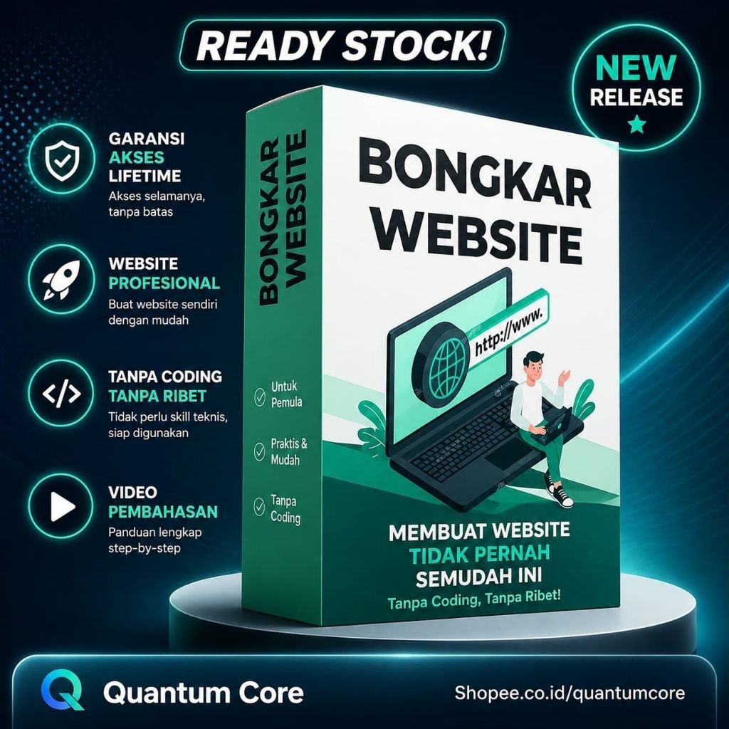 MAHIR BIKIN WEBSITE - Kelas Bongkar Website Belajar Dari Awal Hingga Mahir - Materi Video Pembelajar