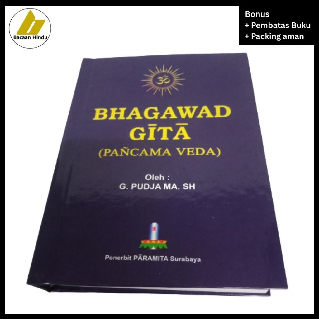 Buku Kitab Bhagawadgita Bhagawad Gita Pancama Veda Weda Biru Agama Hindu G Pudja Bacaan Hindu