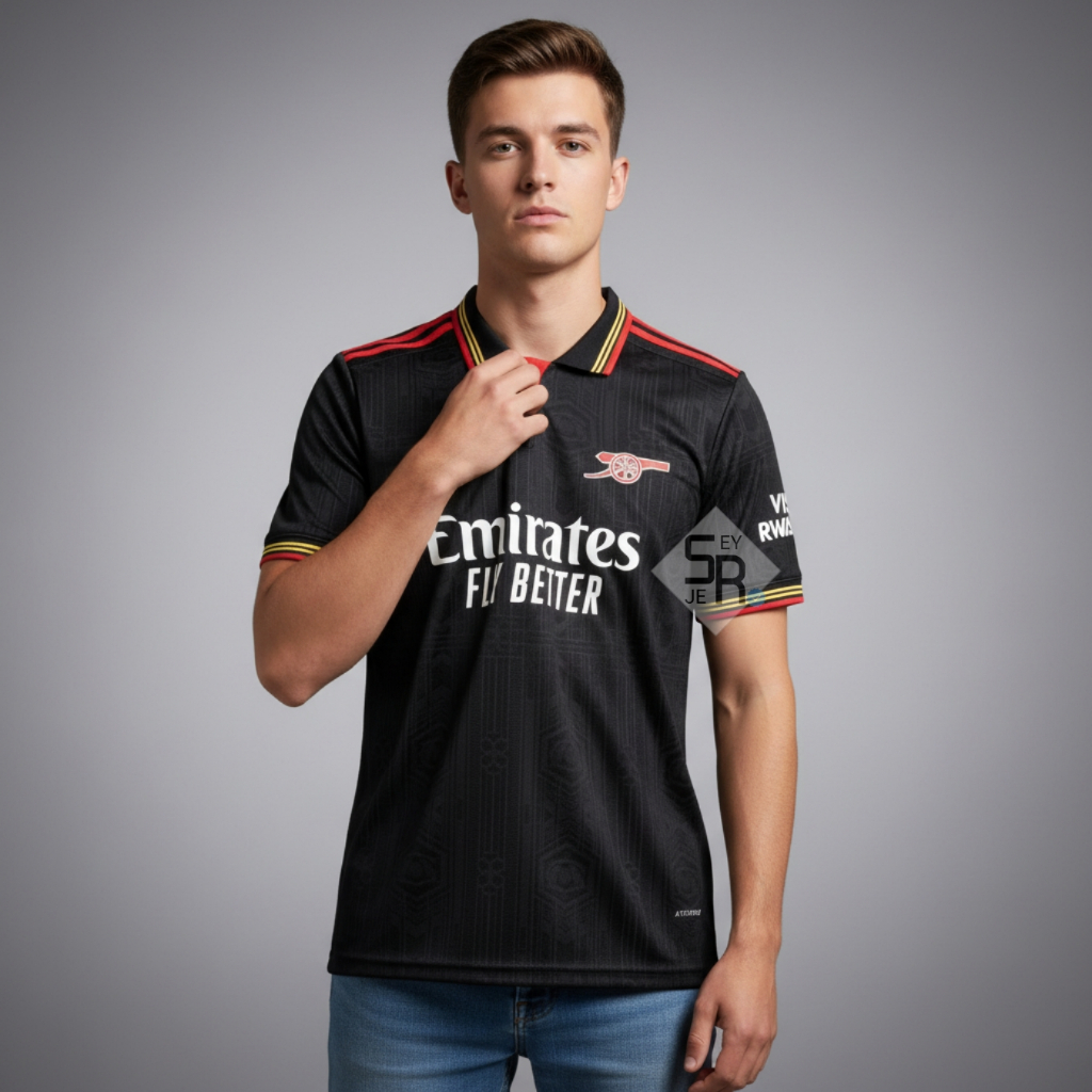 Jersey Arsnl Special Edition 2025 2026 Baju Bola Hitam Kerah Black Pasang Custom Sablon Nama Nomor P