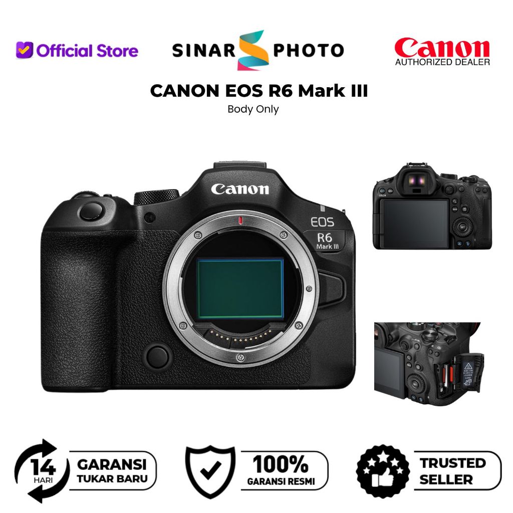 Canon EOS R6 Mark III Body Only Canon R6 Mark III Body Canon EOS R6III R 6 Mark 3 Body Only Garansi 