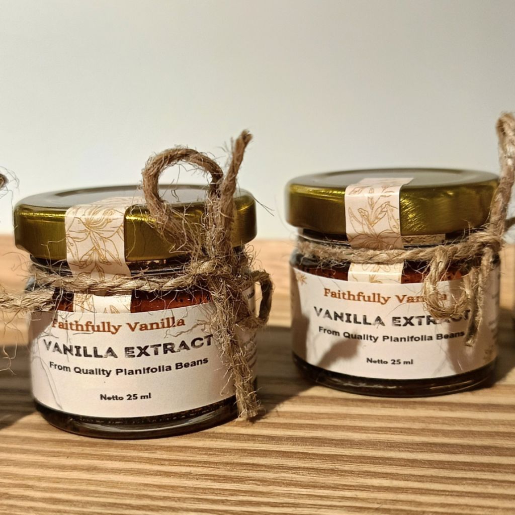 Faithfully Vanilla Extract 25 ml Dari Biji Vanila Asli - Vanila Ekstrak