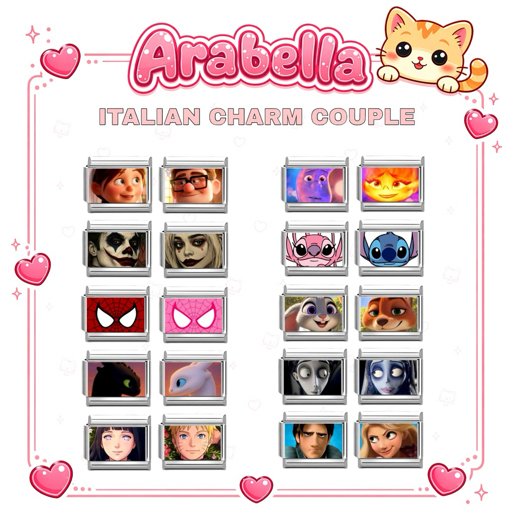 Italian Charm Bracelet Couple By Arabella