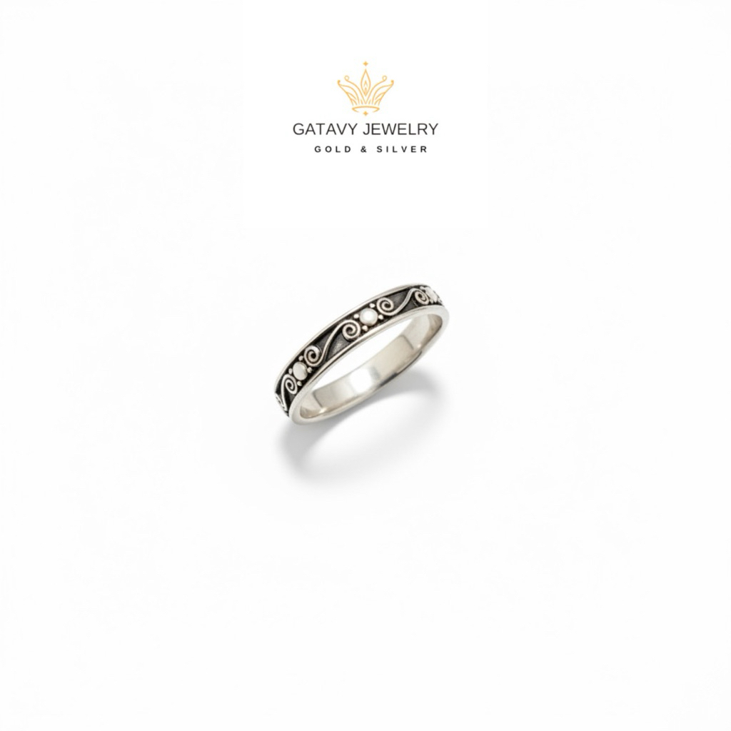 Cincin Perak Asli Bali 925 Motif Jawan Armadilo