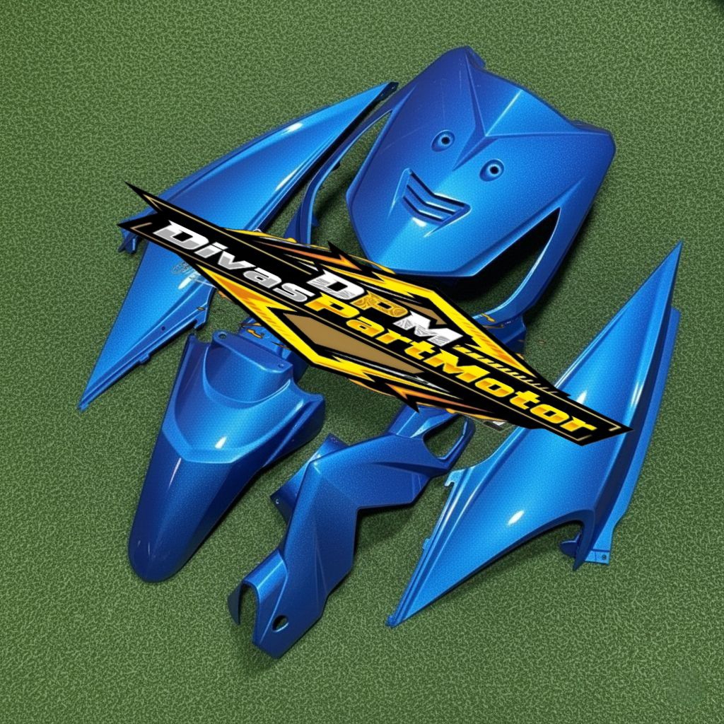 Cover Full Body Halus Honda Beat Karbu Biru Candy