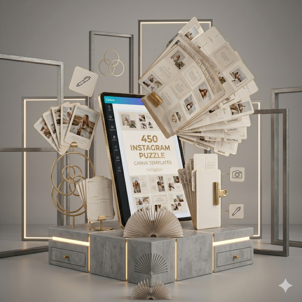 450 Instagram Puzzle Canva Template