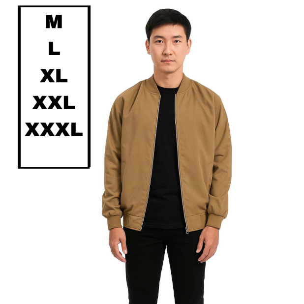 Jaket Bomber Canvas - Jaket Outer Jaket Premium Ada saku dalam Casual Tracktop