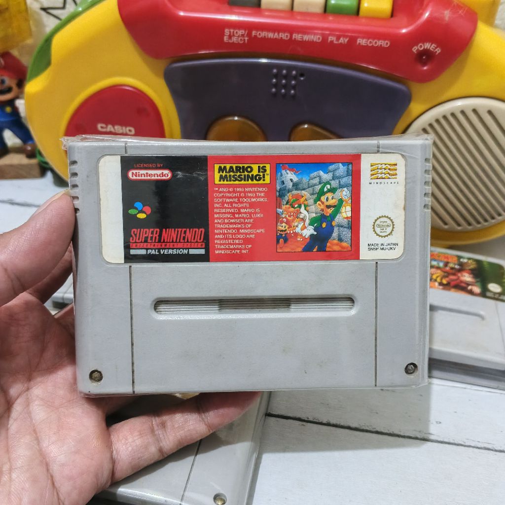 Kaset SNES Europa Version PAL Mario Is Missing Super Nintendo