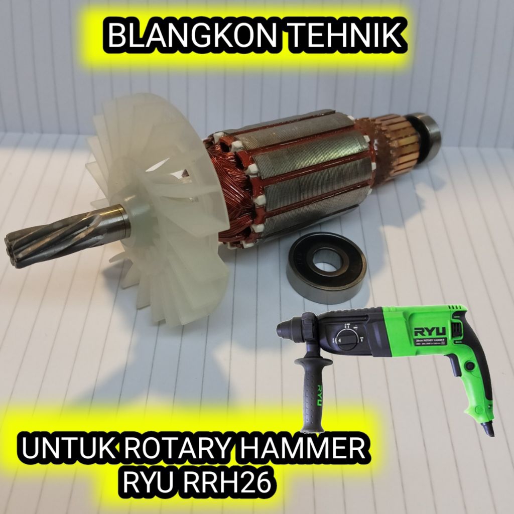 ARMATURE ANGKER MESIN BOR ROTARY HAMMER RYU RRH26 BOR RYU RRH26