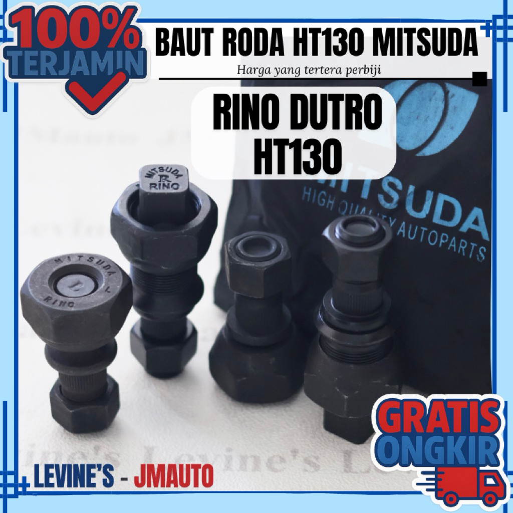 baut roda RINO DUTRO HT130 MITSUDA / baut roda belakang HT130 / baut roda depan HT130 / baut roda dy