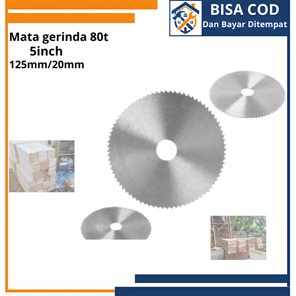 Mata Gerinda Potong Kayu 5inch x 80T Circular Saw Blade Mata Serkel Belah Kayu