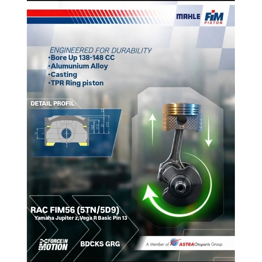 Piston Fim Jupiter Xxb RAC FIM56 PIN13