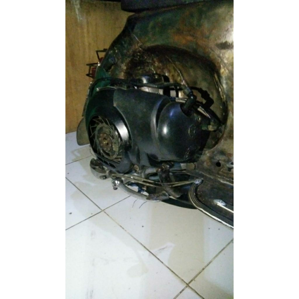 vespa super 73 body set ori dek ori stang produck danmotor mesin kering siap pake