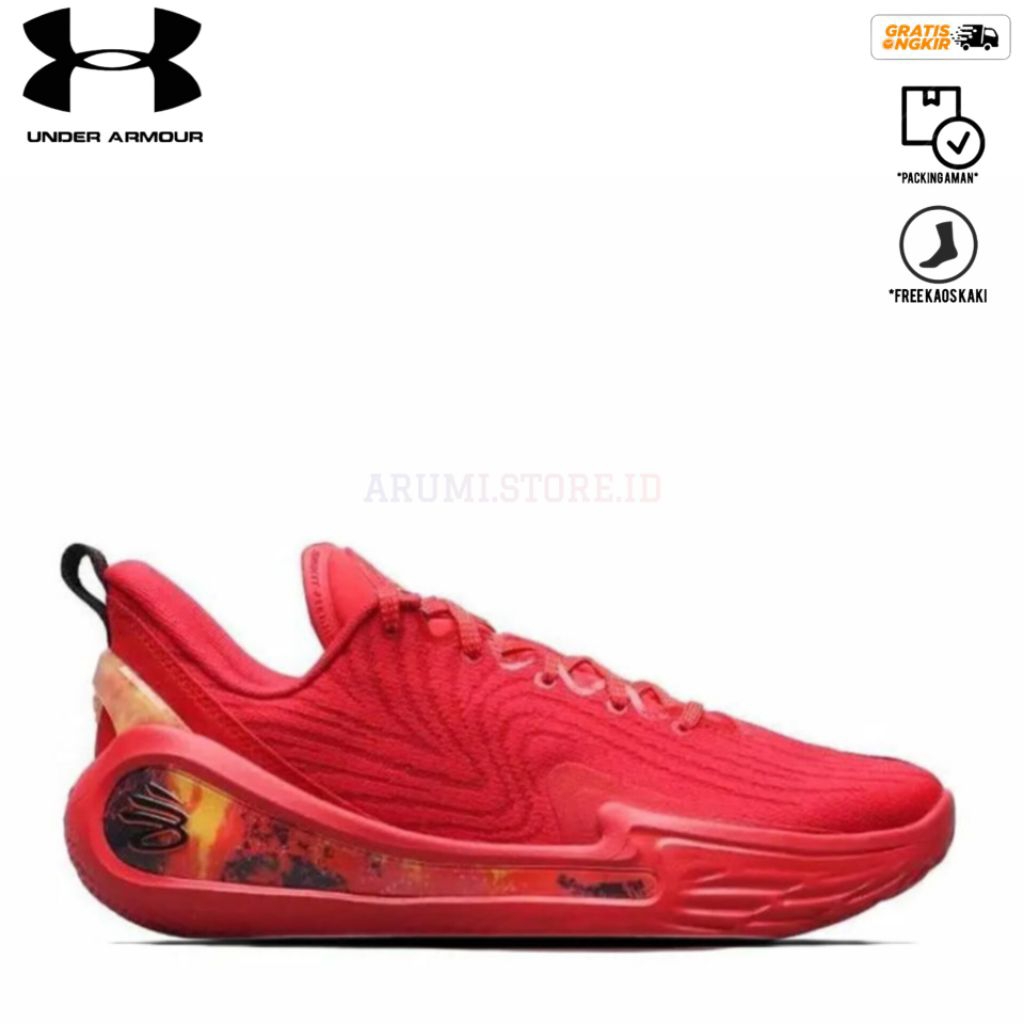 SEPATU BASKET .U.A. CURRY 12 LOW RED
