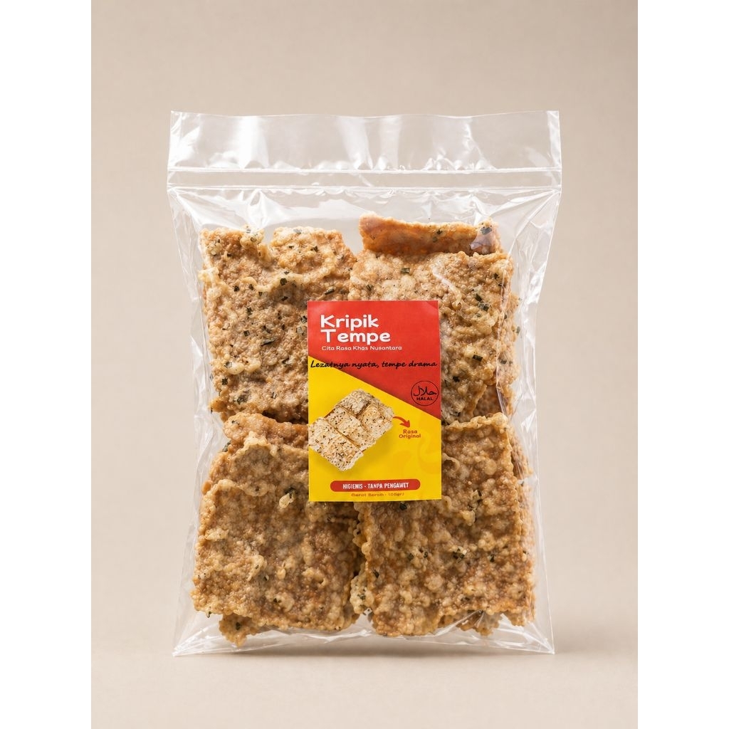 Kripik Tempe Enak Renyah Gurih original 250gram khas Bandung