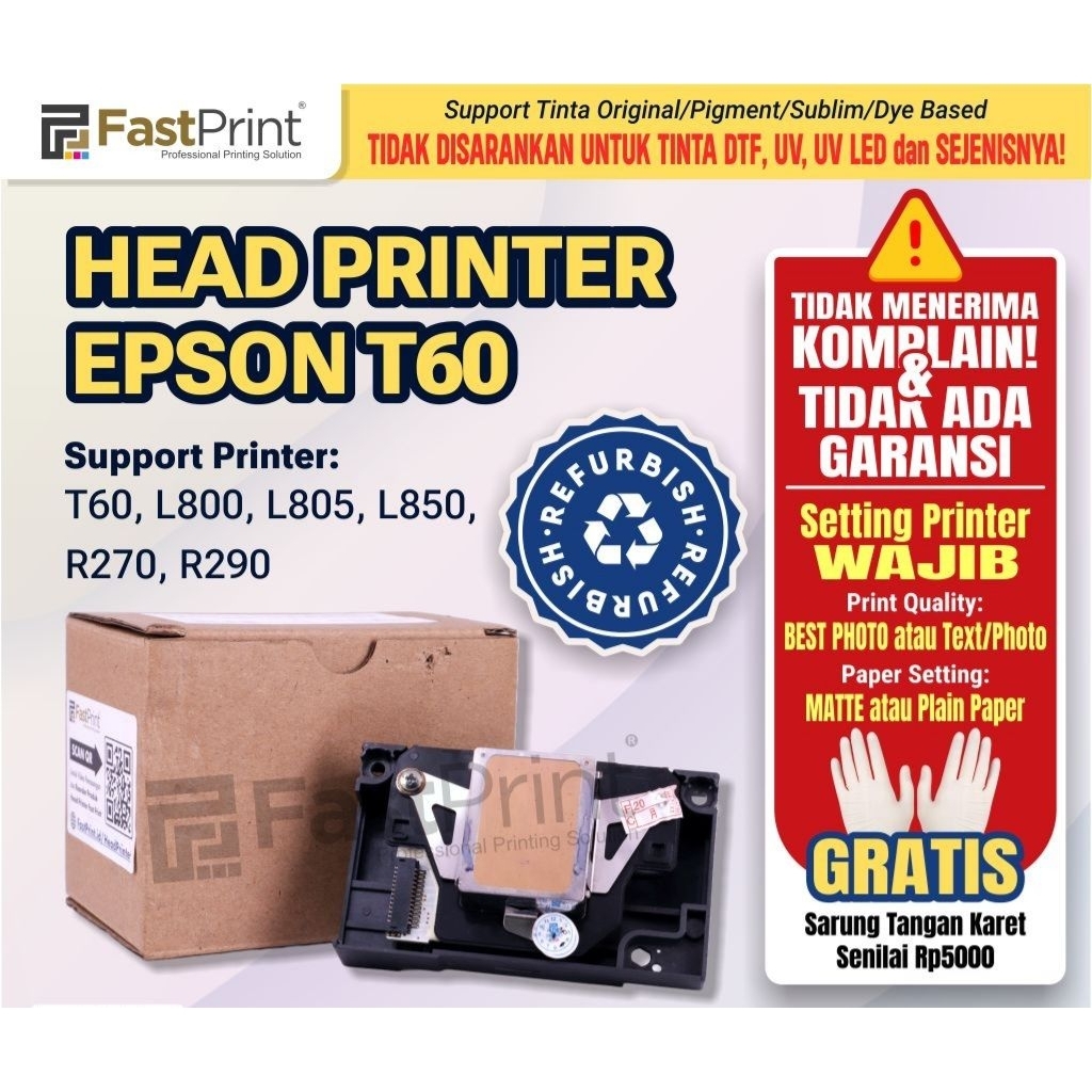 Print head Printer Epson T60 L800 L805 L850 R290