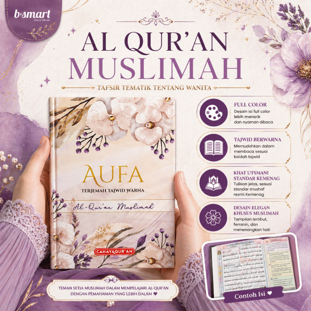 Al Quran Muslimah Lengkap – Fikih Wanita Hadits Tajwid Lengkap Khat Besar Hardcover Premium