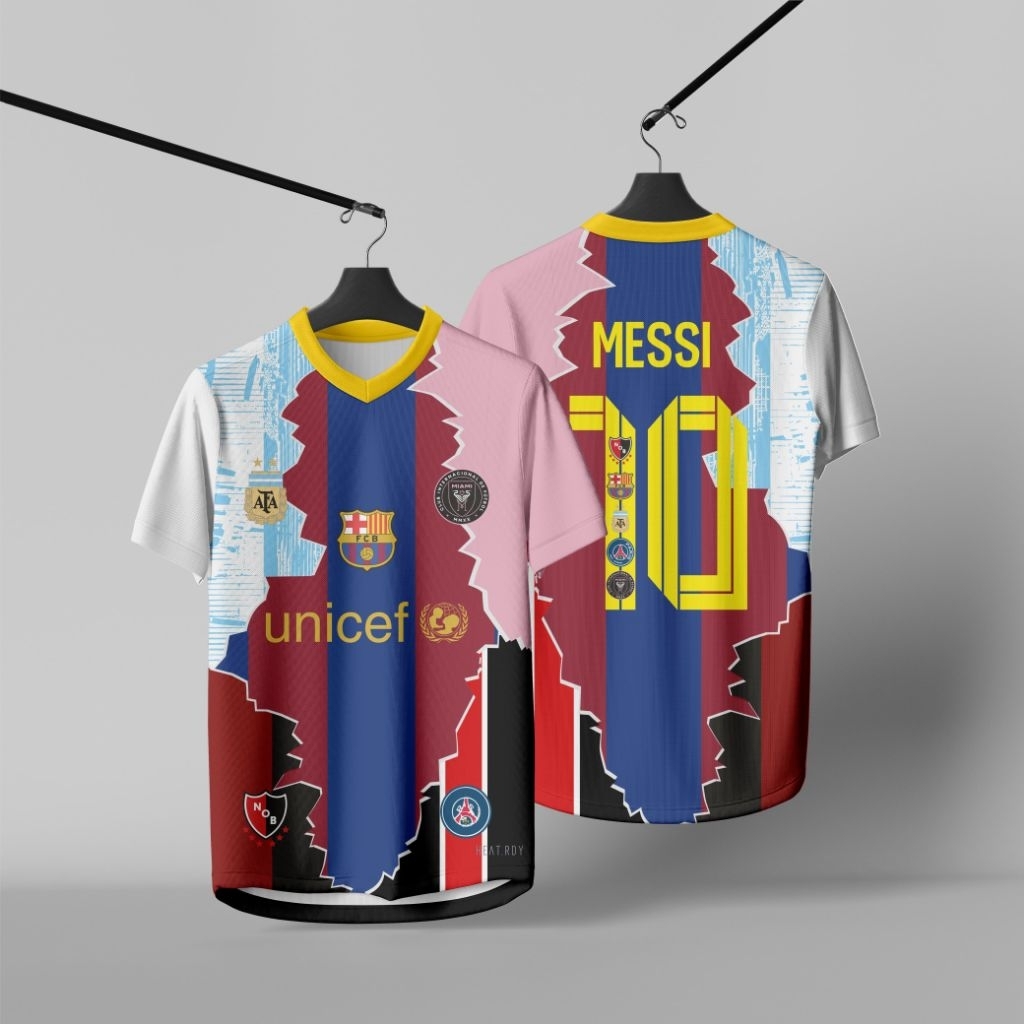 Yins Jersey – Jersey Messi 10 Barcelona Argentina PSG Inter Miami Full Print DriFit Kaos Bola Futsal