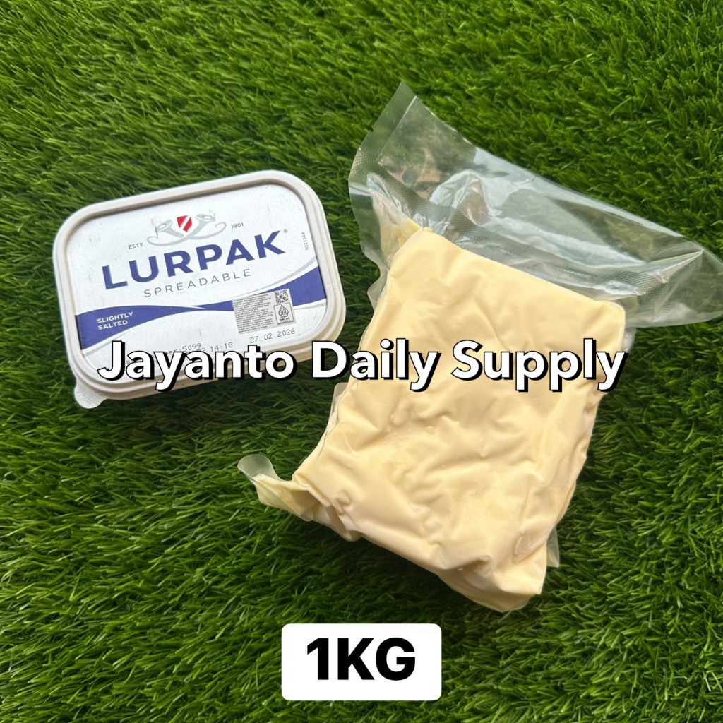 SALTED BUTTER LURPAK 1KG REPACK VACUUM / MENTEGA ASIN / IMPORT DENMARK - 100% HALAL