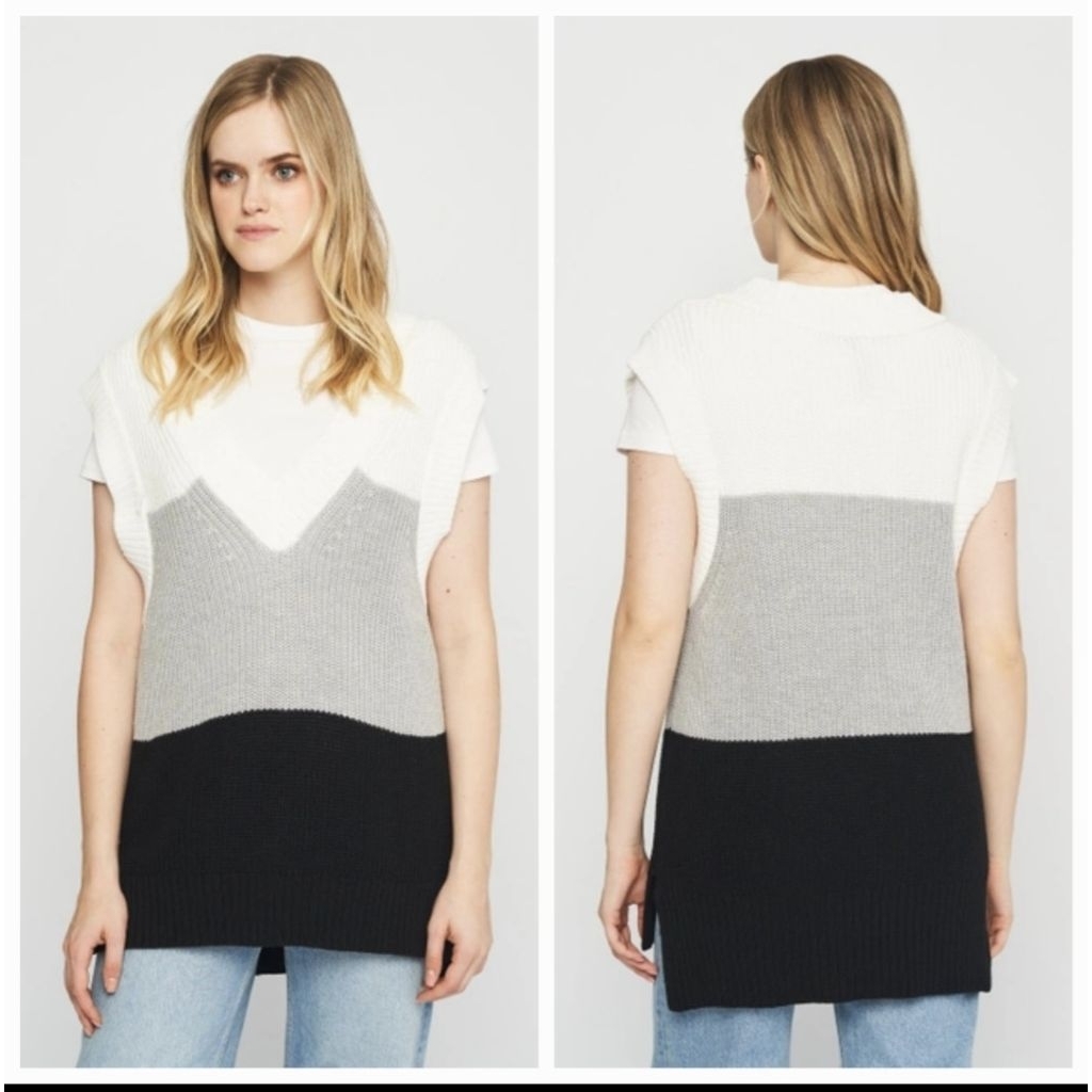 STRADIVARIUS VEST OUTER KNIT OVERSIZE ROMPI BARU ASLI ORIGINAL